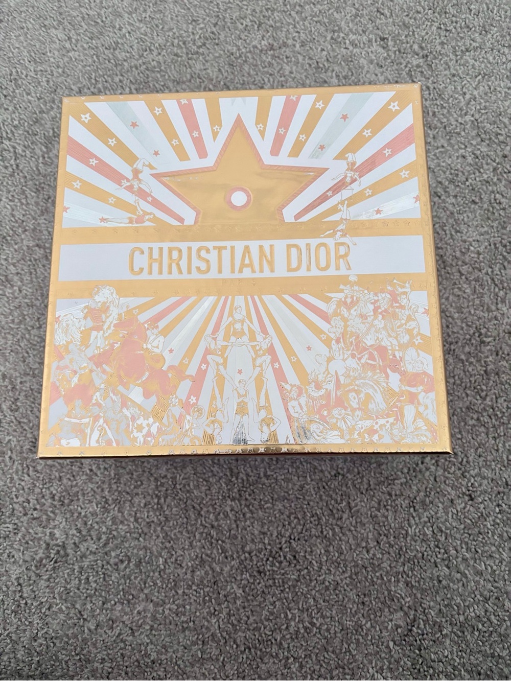 Dior Gold and White Decorative Box 9x9